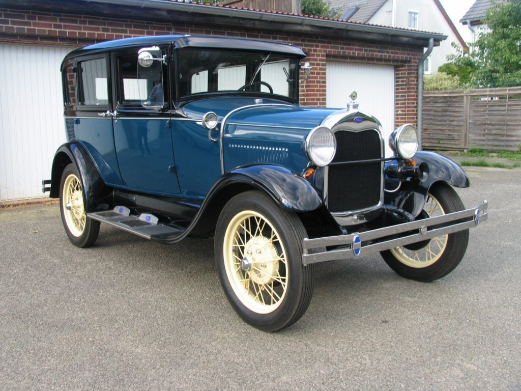restaurationsarbeiten ford a 1929 155b town sedan blue blau