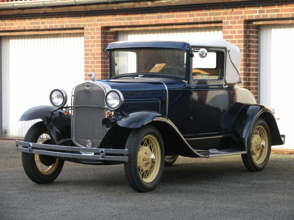 ford a 1930 50b sport coupe front blue blau