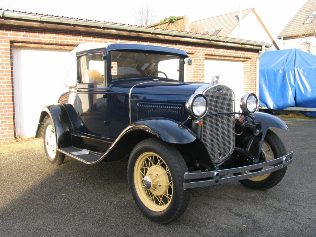 ford a 1930 50b sport coupe side blue blau