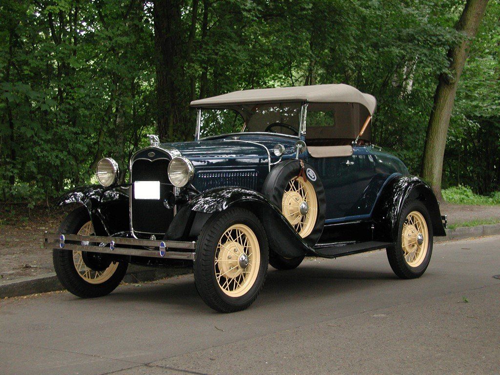 ford a 1931 40b typ deluxe roadster dark blue dunkelblau verdeck geschlossen