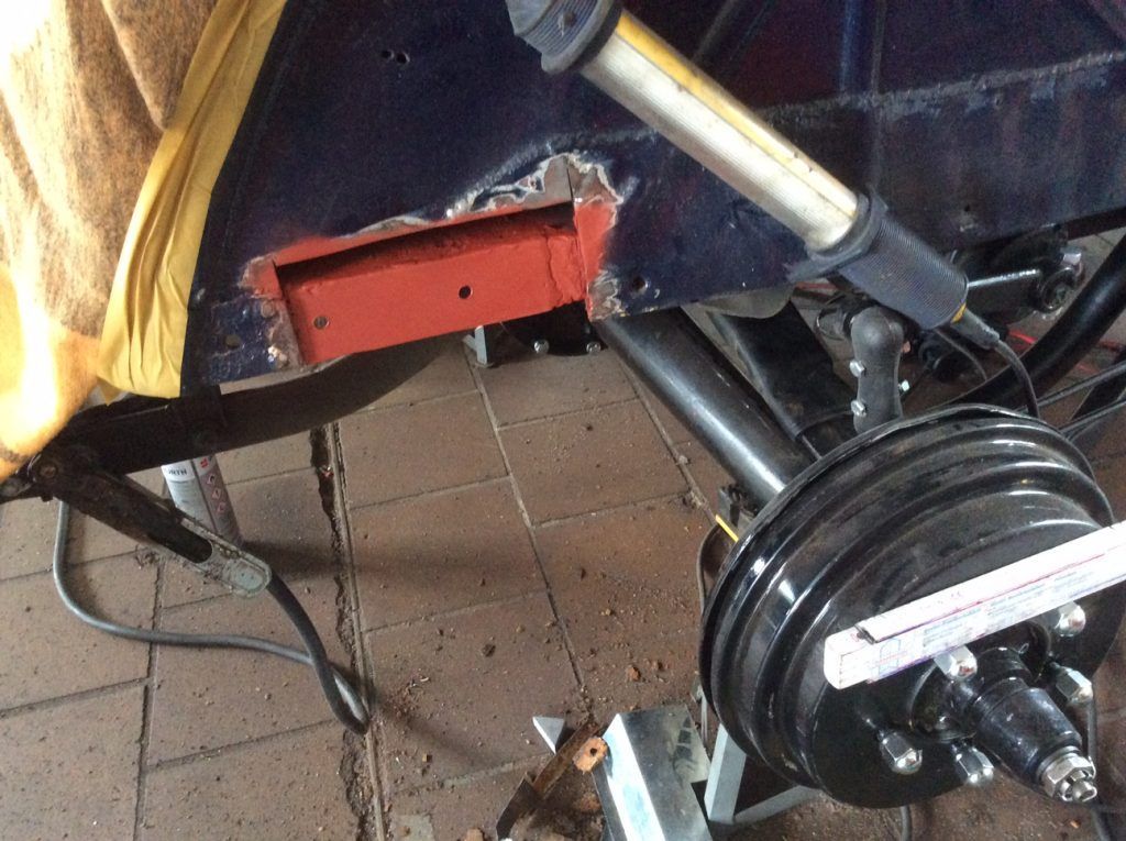 bauabschnitte karosserie ford model a rahmen gehaeuse grundierung reparatur